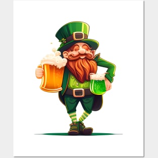 St Patrick's Day Lucky Leprechaun T-Shirt Posters and Art